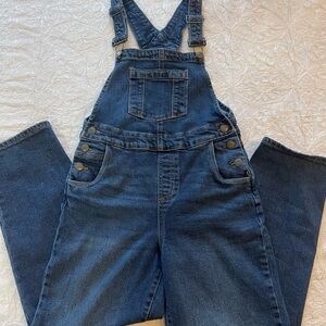 EUC Evsie Dark Wash Denim Overalls Sz 11